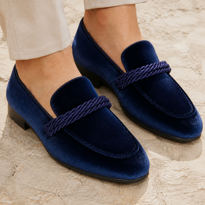 Merrick | Loafers Brown Velvet Rope-Trim for Men