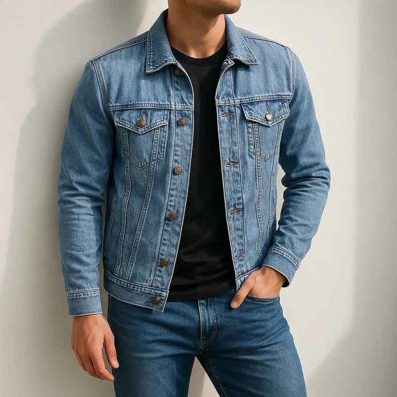 Digby | Denim Jacket Light Blue Cotton Regular Fit for Men