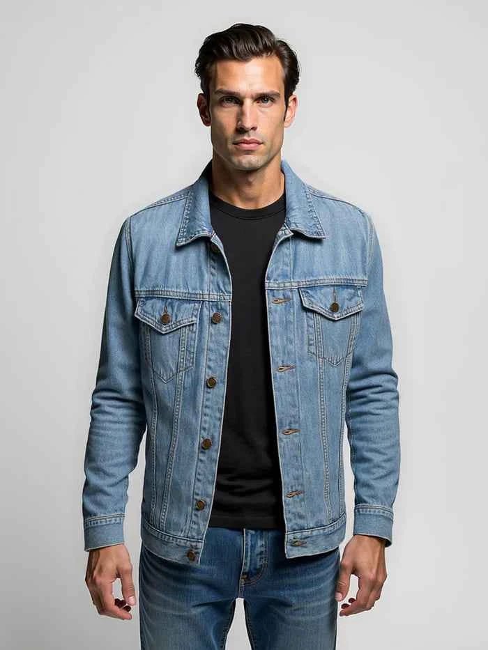 Digby | Denim Jacket Light Blue Cotton Regular Fit for Men