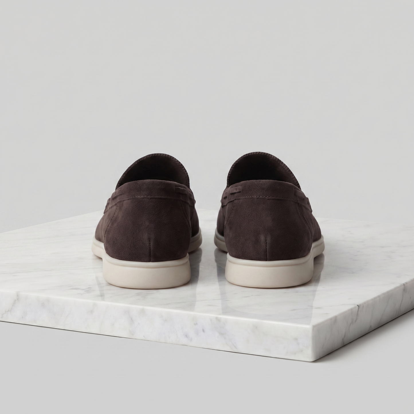Duncan | Classic Loafers Taupe Suede Slip-On for Men