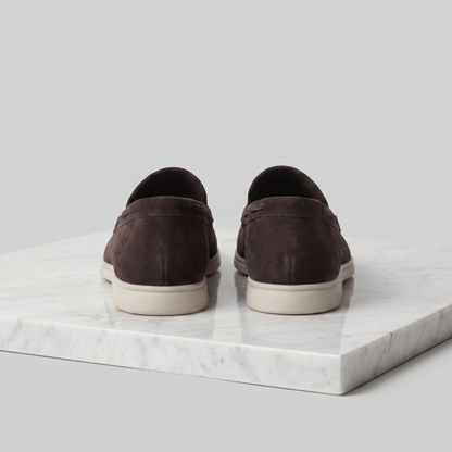 Duncan | Classic Loafers Taupe Suede Slip-On for Men
