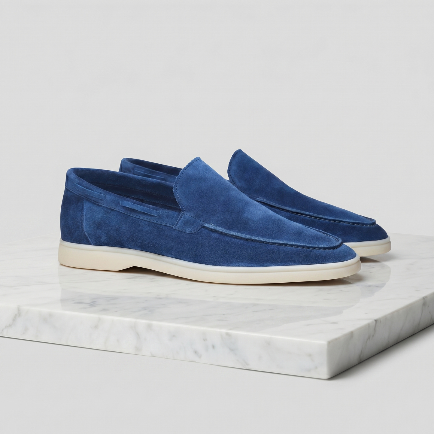 Duncan | Classic Loafers Taupe Suede Slip-On for Men