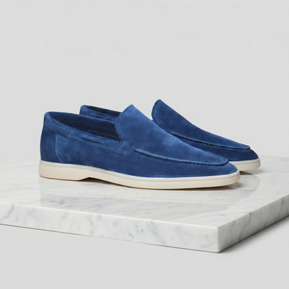 Duncan | Classic Loafers Taupe Suede Slip-On for Men