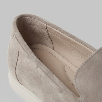 Duncan | Classic Loafers Taupe Suede Slip-On for Men