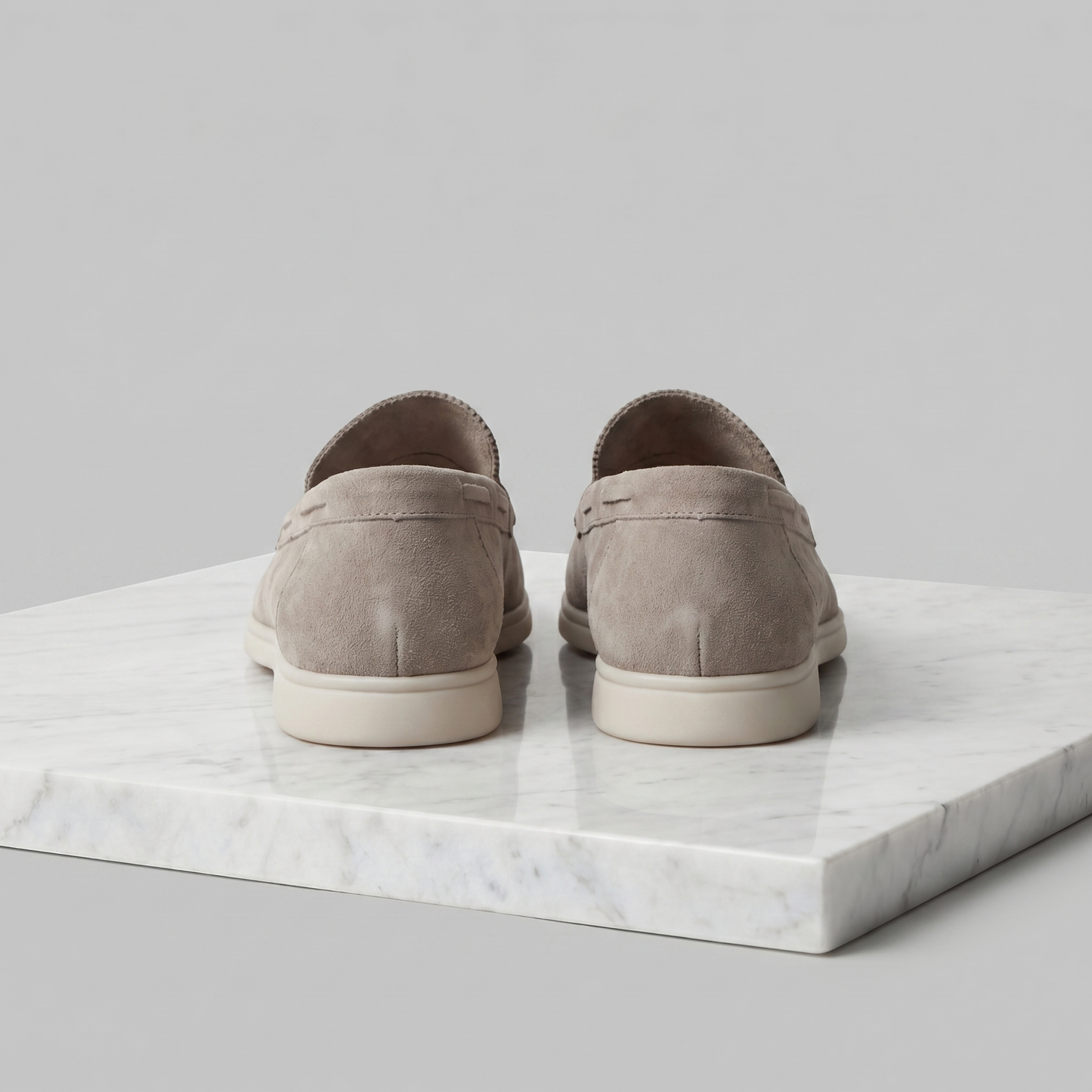 Duncan | Classic Loafers Taupe Suede Slip-On for Men