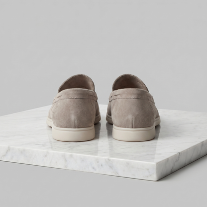 Duncan | Classic Loafers Taupe Suede Slip-On for Men
