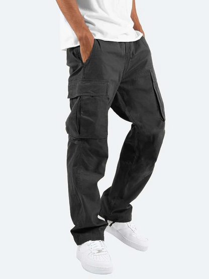 Ralph | Cargo Trousers Black Cotton Relaxed Fit for Men