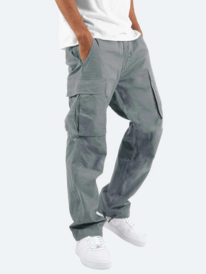 Ralph | Cargo Trousers Black Cotton Relaxed Fit for Men