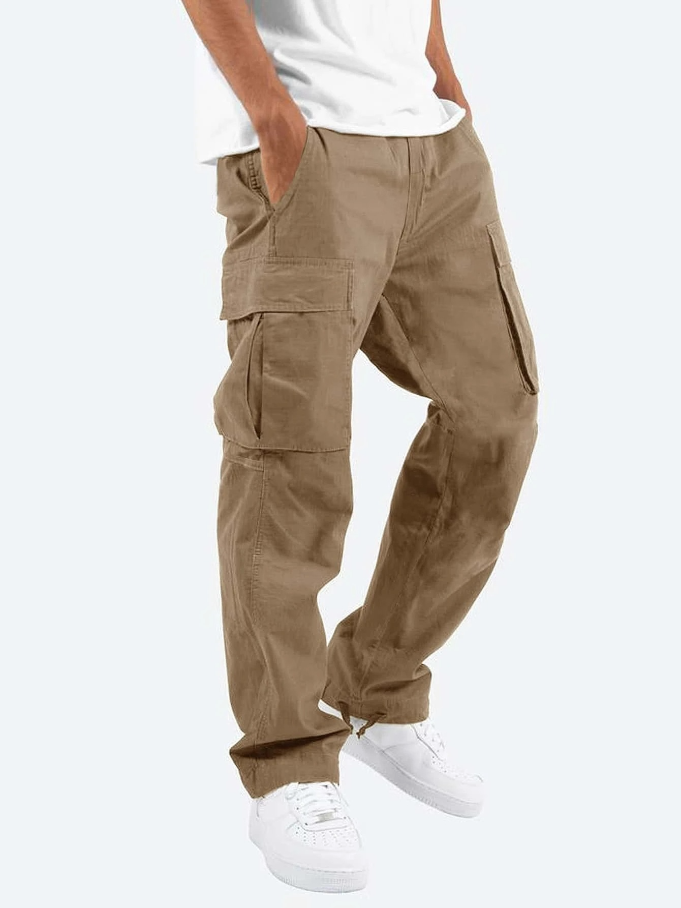 Ralph | Cargo Trousers Black Cotton Relaxed Fit for Men