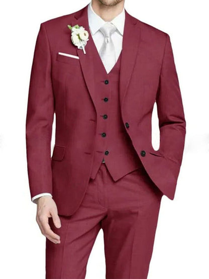 Elliot | Suit Pink Three-Piece Slim Fit Notch Lapel for Men