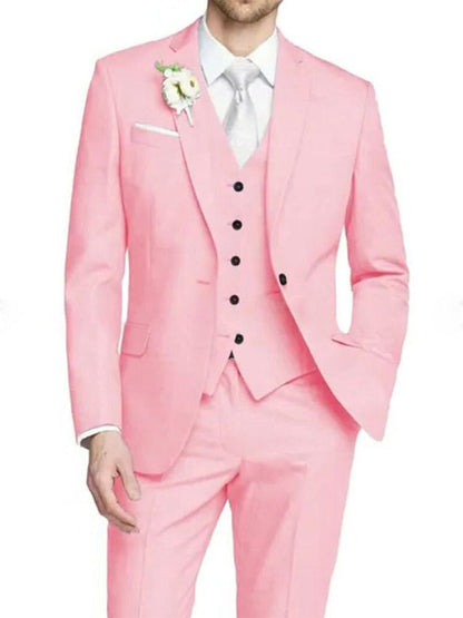 Elliot | Suit Pink Three-Piece Slim Fit Notch Lapel for Men