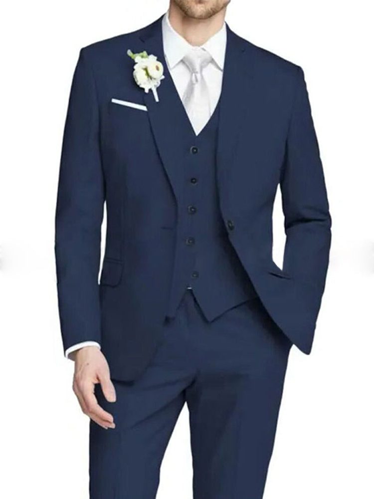 Elliot | Suit Pink Three-Piece Slim Fit Notch Lapel for Men