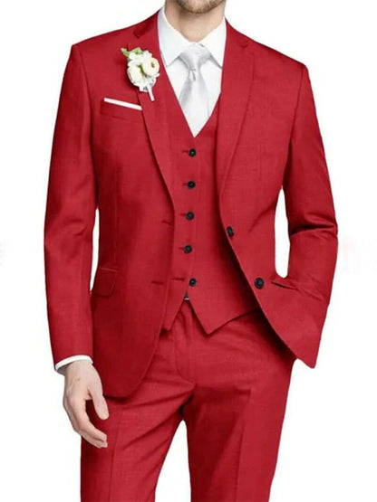 Elliot | Suit Pink Three-Piece Slim Fit Notch Lapel for Men