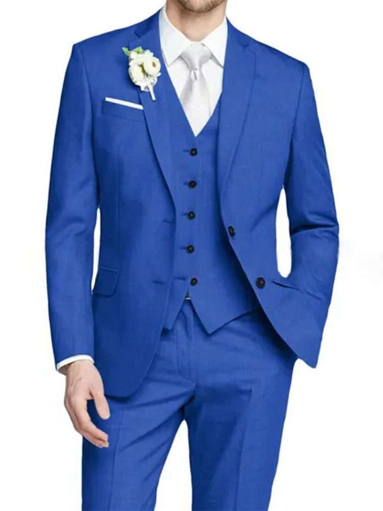 Elliot | Suit Pink Three-Piece Slim Fit Notch Lapel for Men