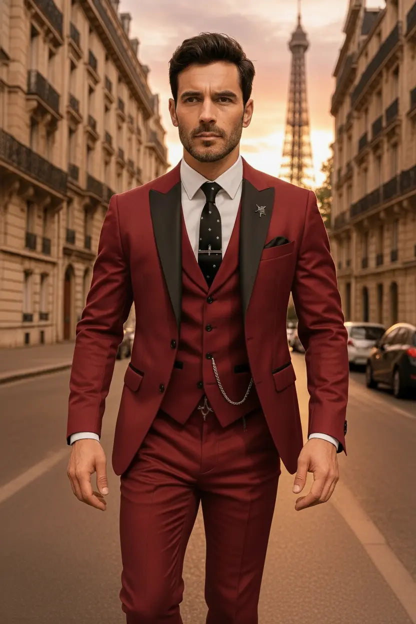Benedict | Suit Emerald Green Three-Piece Slim Fit for Men
