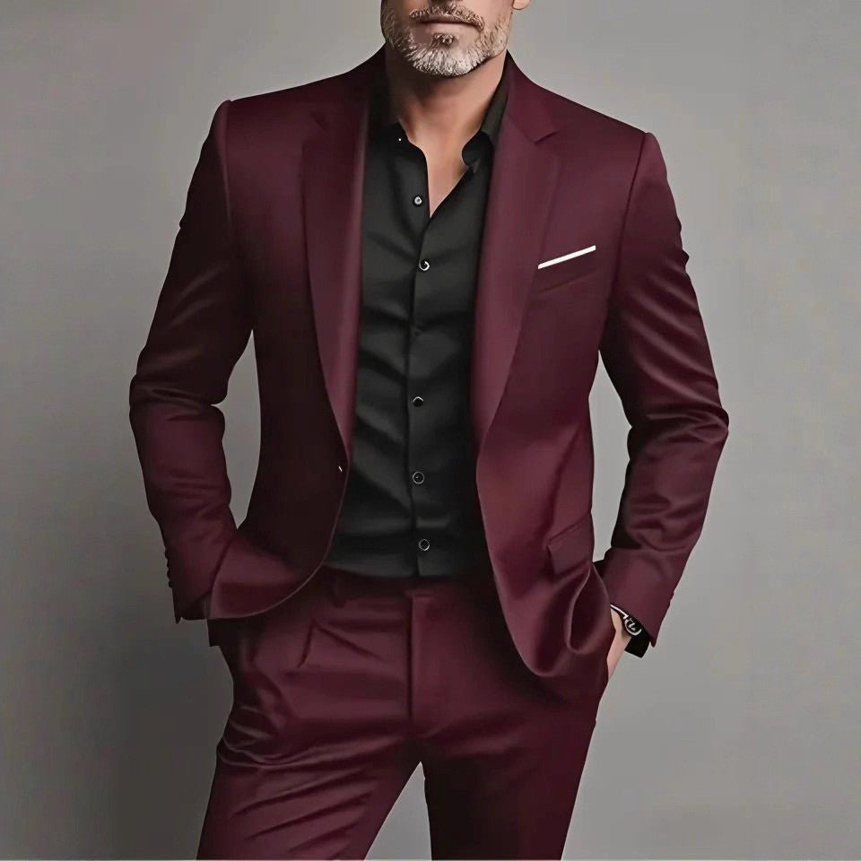 Piers | Suit Light Grey Slim Fit Two-Piece for Men