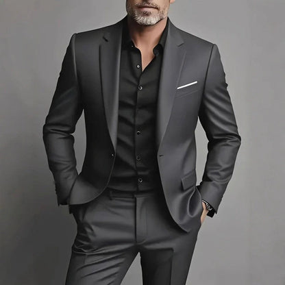 Piers | Suit Light Grey Slim Fit Two-Piece for Men