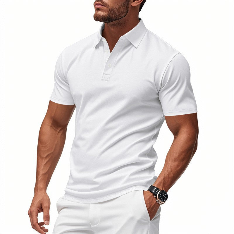Theodore | Polo Shirt White Polyester Classic Fit for Men
