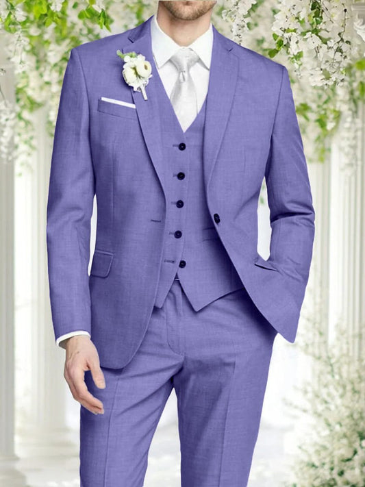 Leopold | Suit Lavender Tailored Fit Three-Piece for Men