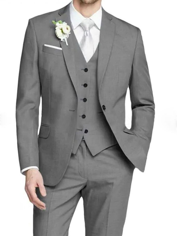 Leopold | Suit Lavender Tailored Fit Three-Piece for Men