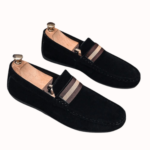 Tristram | Loafers Sage Green Suede Buckle Slip-On for Men