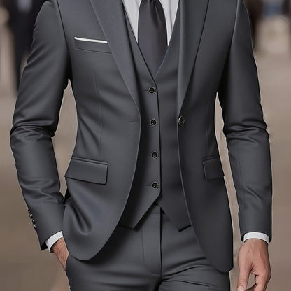Cornelius | Three-Piece Suit Camel Slim Fit Double-Breasted for Men