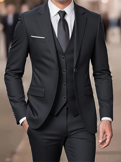 Cornelius | Three-Piece Suit Camel Slim Fit Double-Breasted for Men