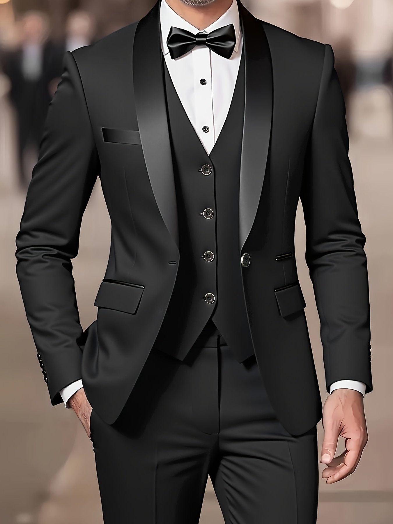 Cornelius | Three-Piece Suit Camel Slim Fit Double-Breasted for Men
