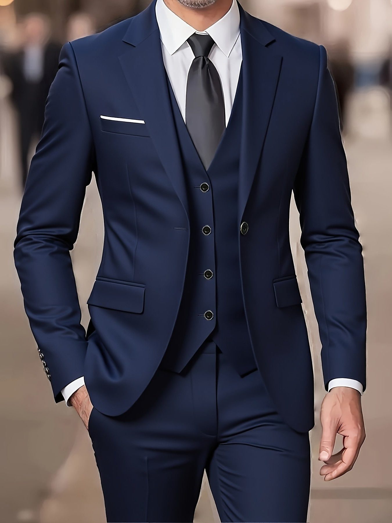 Cornelius | Three-Piece Suit Camel Slim Fit Double-Breasted for Men