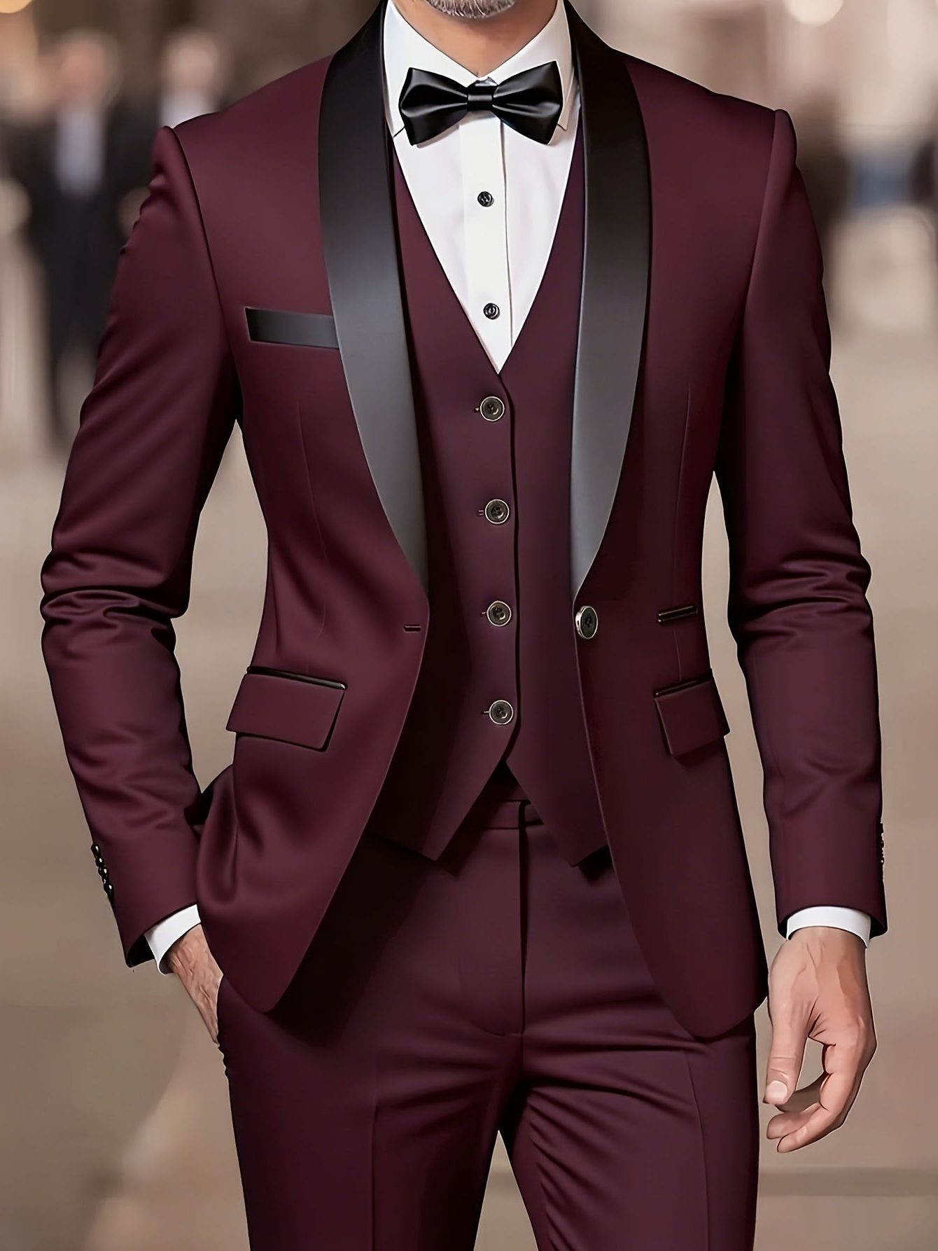 Cornelius | Three-Piece Suit Camel Slim Fit Double-Breasted for Men