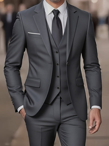 Cornelius | Three-Piece Suit Camel Slim Fit Double-Breasted for Men