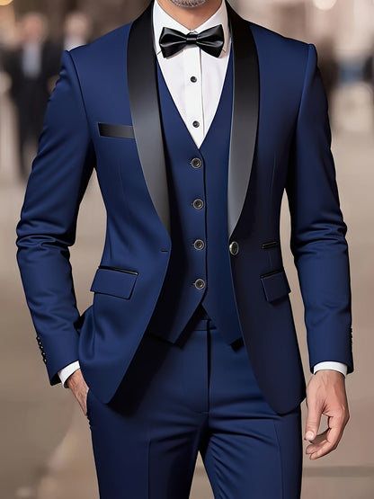 Cornelius | Three-Piece Suit Camel Slim Fit Double-Breasted for Men