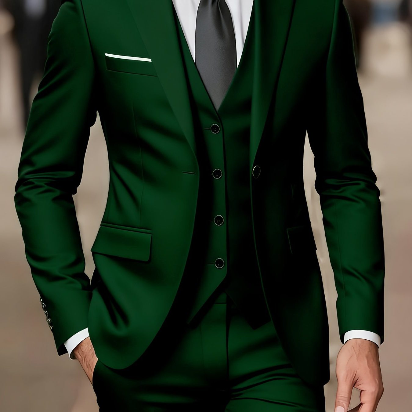 Cornelius | Three-Piece Suit Camel Slim Fit Double-Breasted for Men