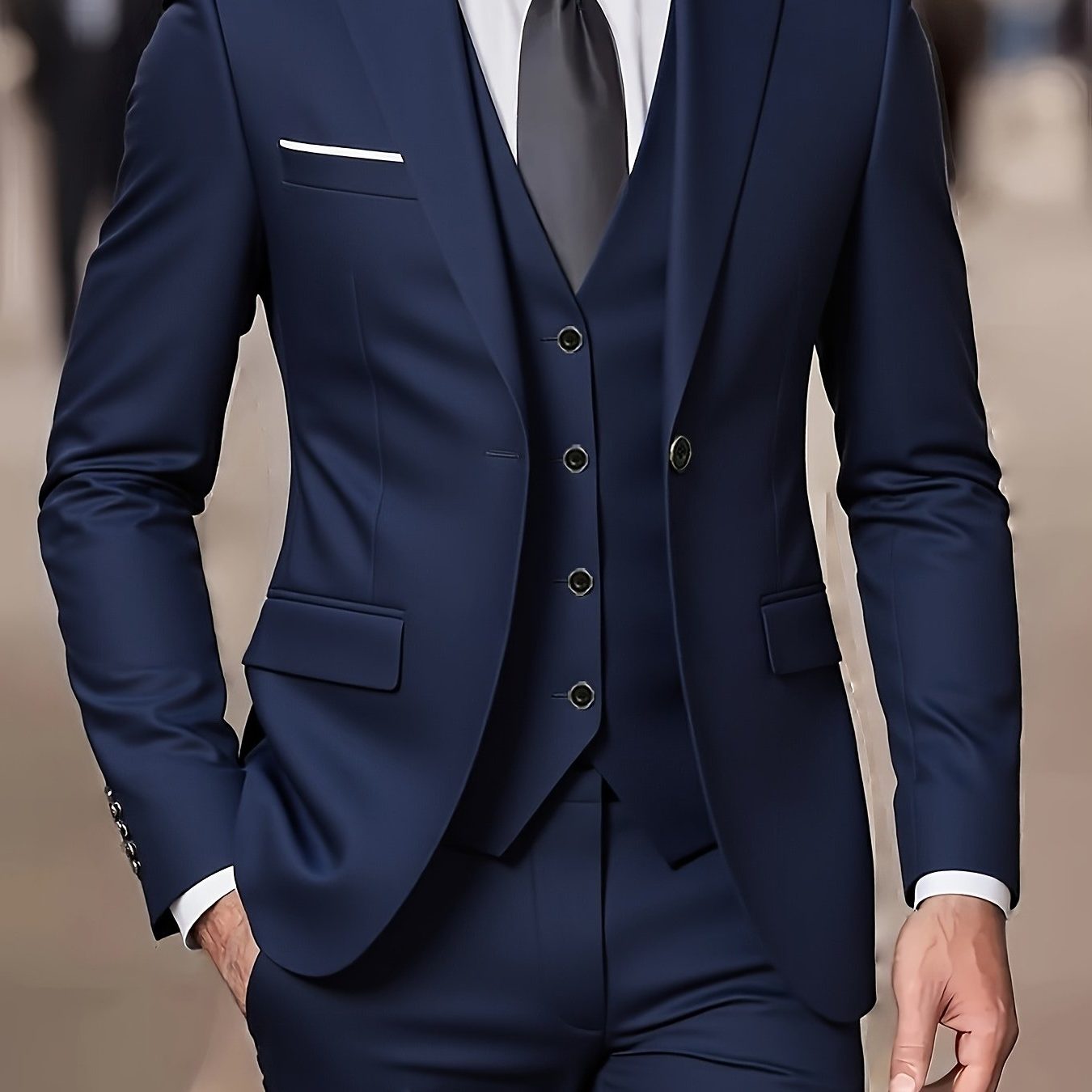 Cornelius | Three-Piece Suit Camel Slim Fit Double-Breasted for Men