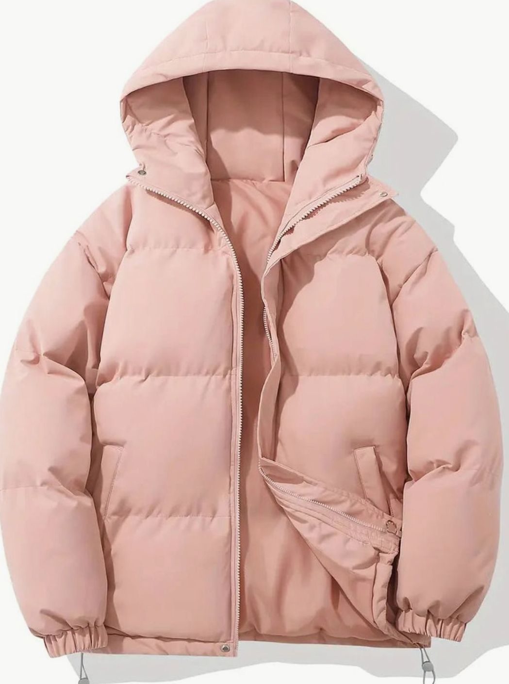 Seren | Quilted Puffer Jacket Pink Padded Stand Collar for Women