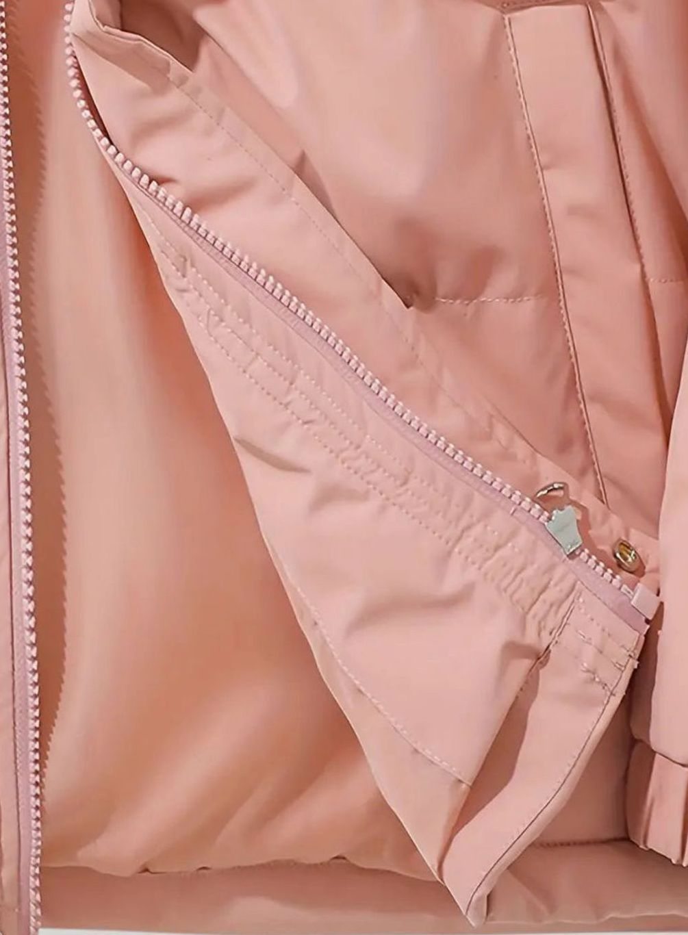 Seren | Quilted Puffer Jacket Pink Padded Stand Collar for Women